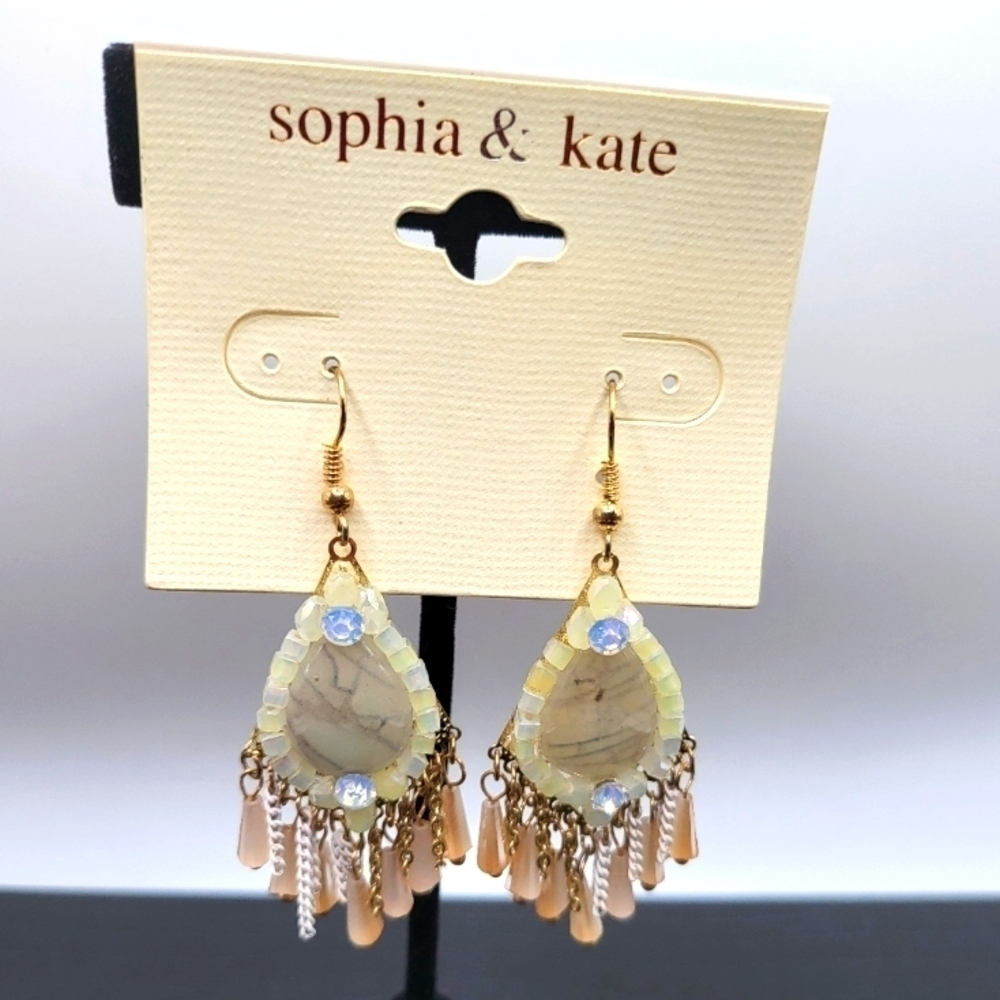 Sophia & Kate Teardrop Fringe Earrings